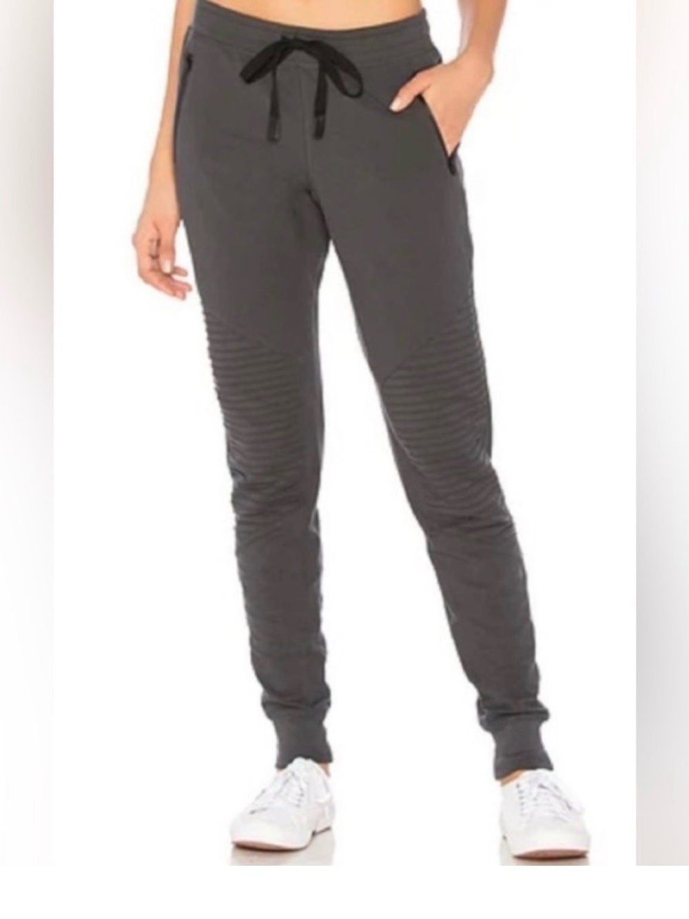 ✨Alo Yoga Urban Moto Jogger Sweatpants Anthracite Gray Women's Size M